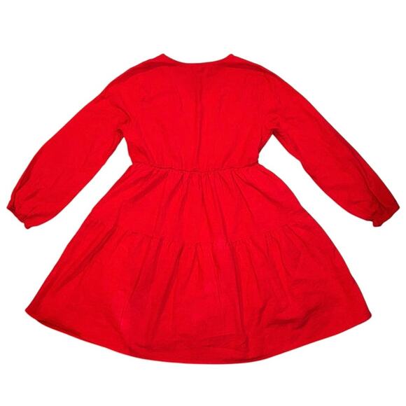 Red Gauzy Linen Dress Red Size Medium - Picture 2 of 2